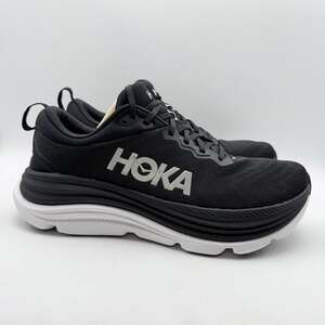 Hoka Womens Gaviota 5 Running Sneakers Size 12 Wide Black Athletic EUC